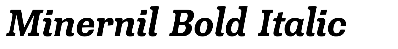 Minernil Bold Italic